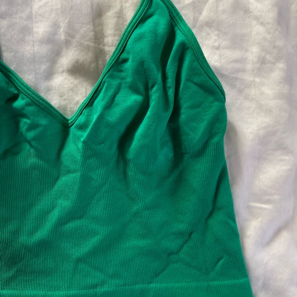 SOLD Intimately Free People Green Ribbed Tank Top